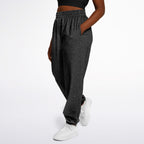 Ladies American Drip Black Acid Wash Dance Sweatpants
