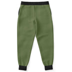 Green Athletic Jogger Pants with Black Accents