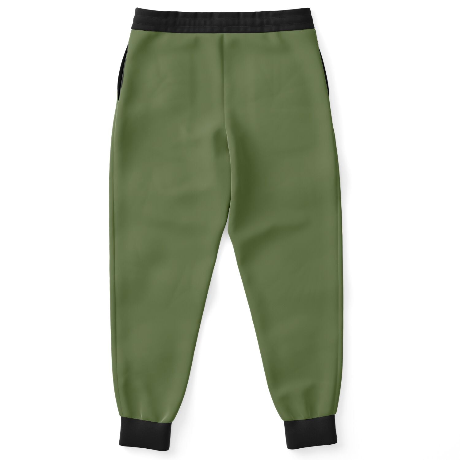 Green Athletic Jogger Pants with Black Accents