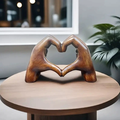 Creative Heart-shaped Resin Statue Home Decor