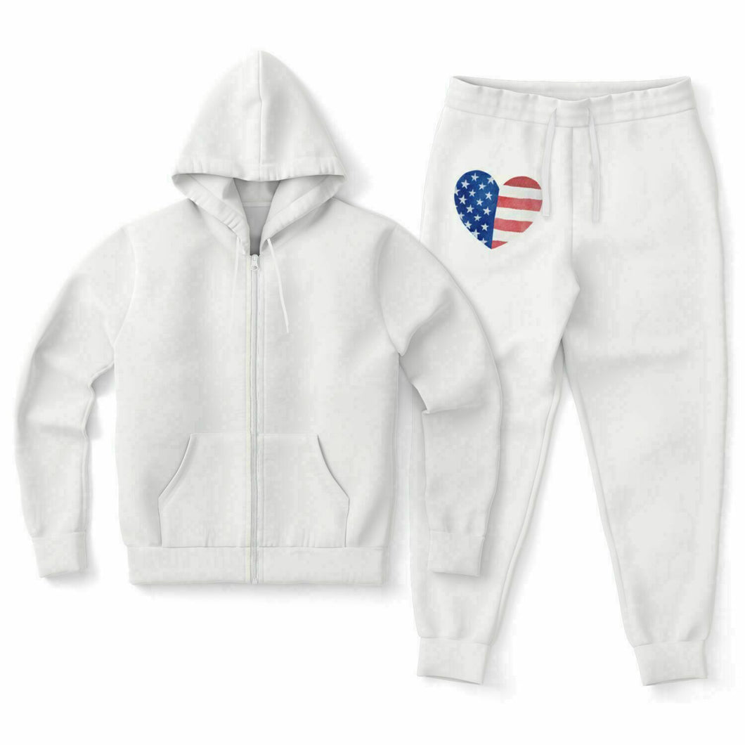 Men's America Heart Zip hoodie & Jogger