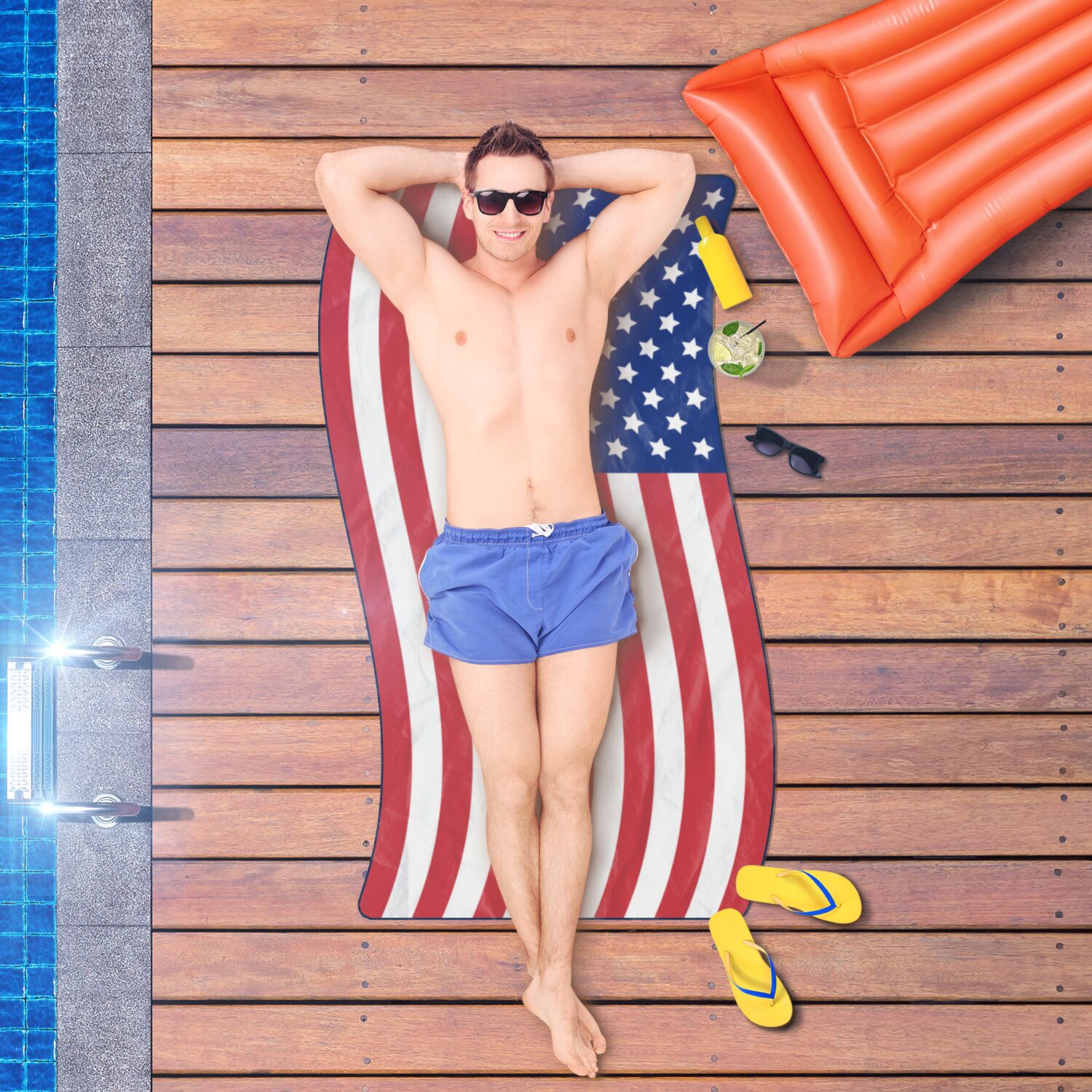 Wavy Flag Beach Towel