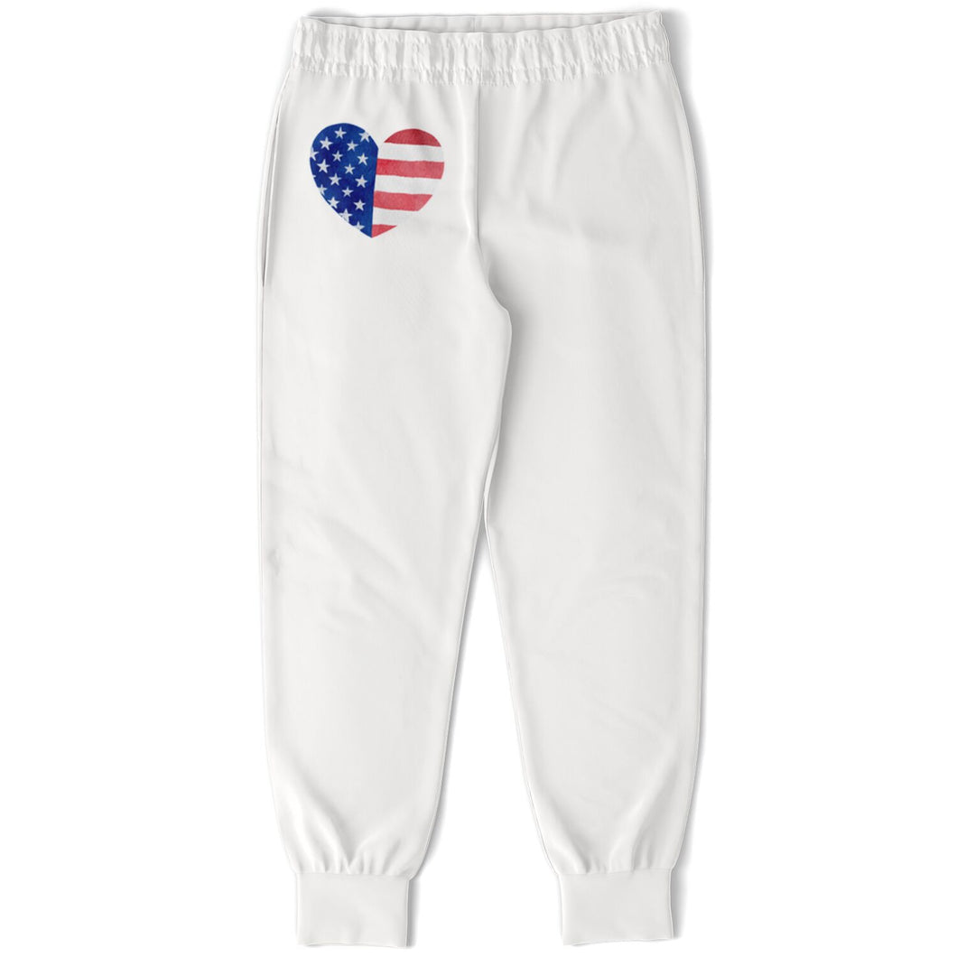 Water Color Stars and Stripes Heart Kids/Youth Joggers