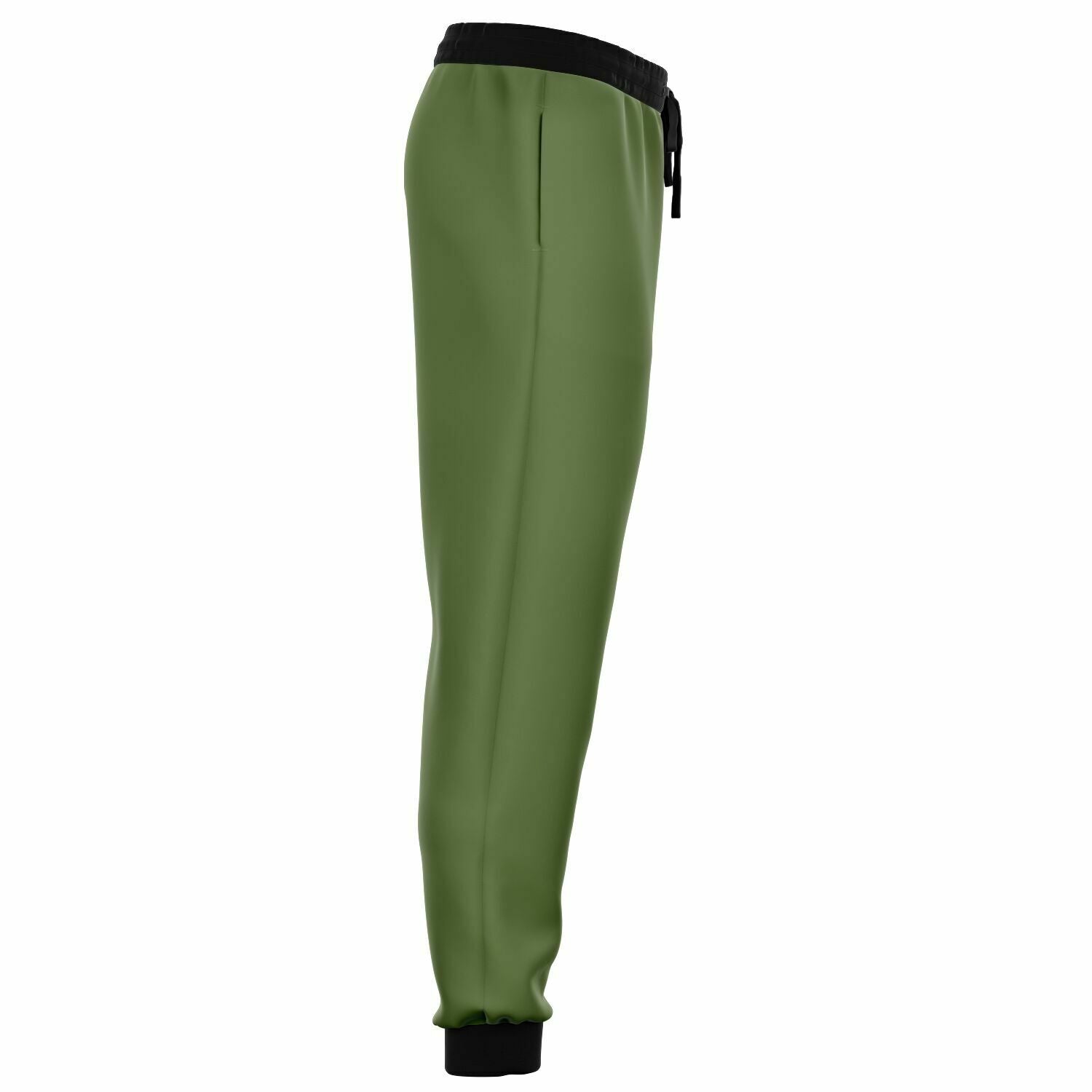 Green Athletic Jogger Pants with Black Accents