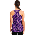 Purple Skulls Flowy Racerback Tank Top
