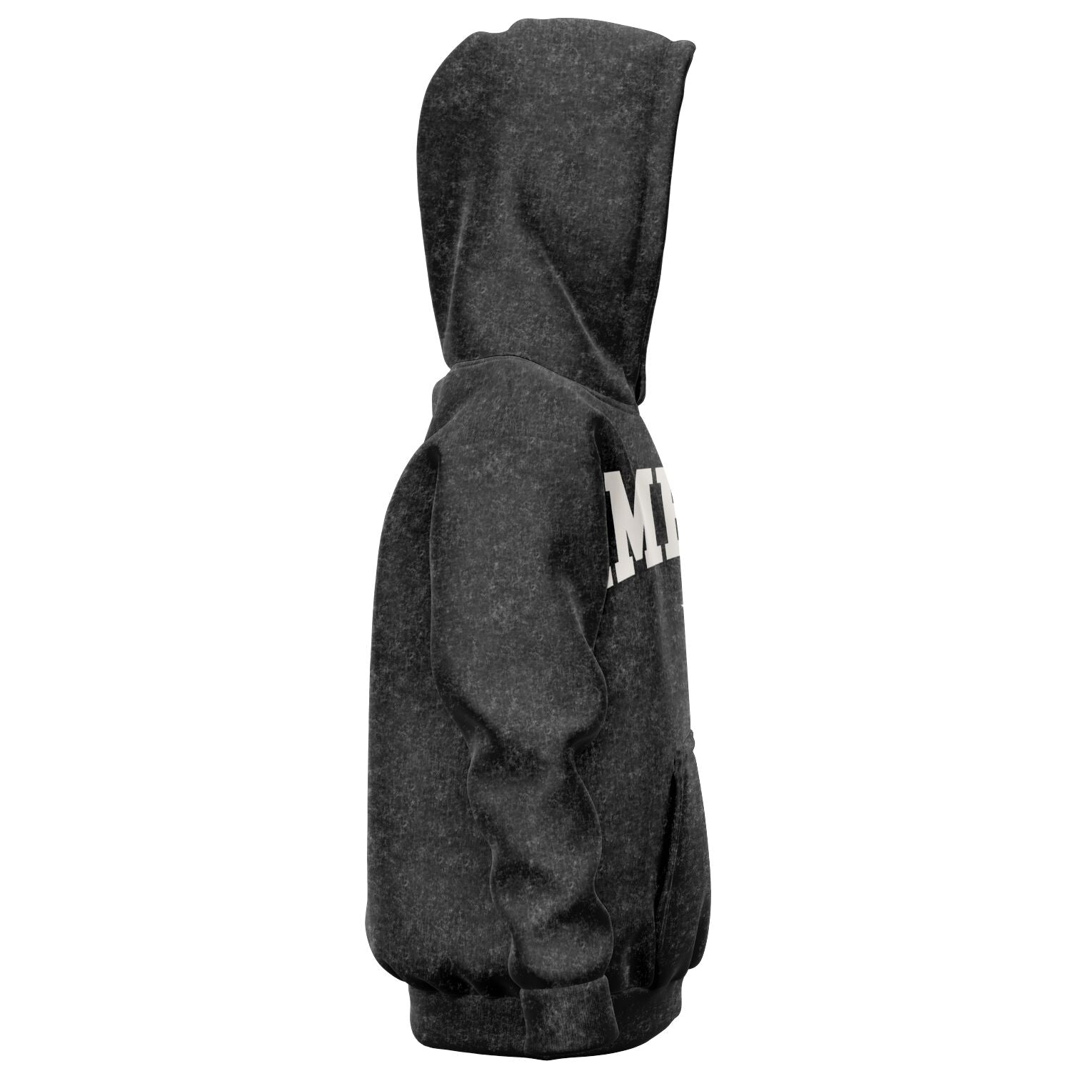 America Black Acid Wash Kids Hoodie