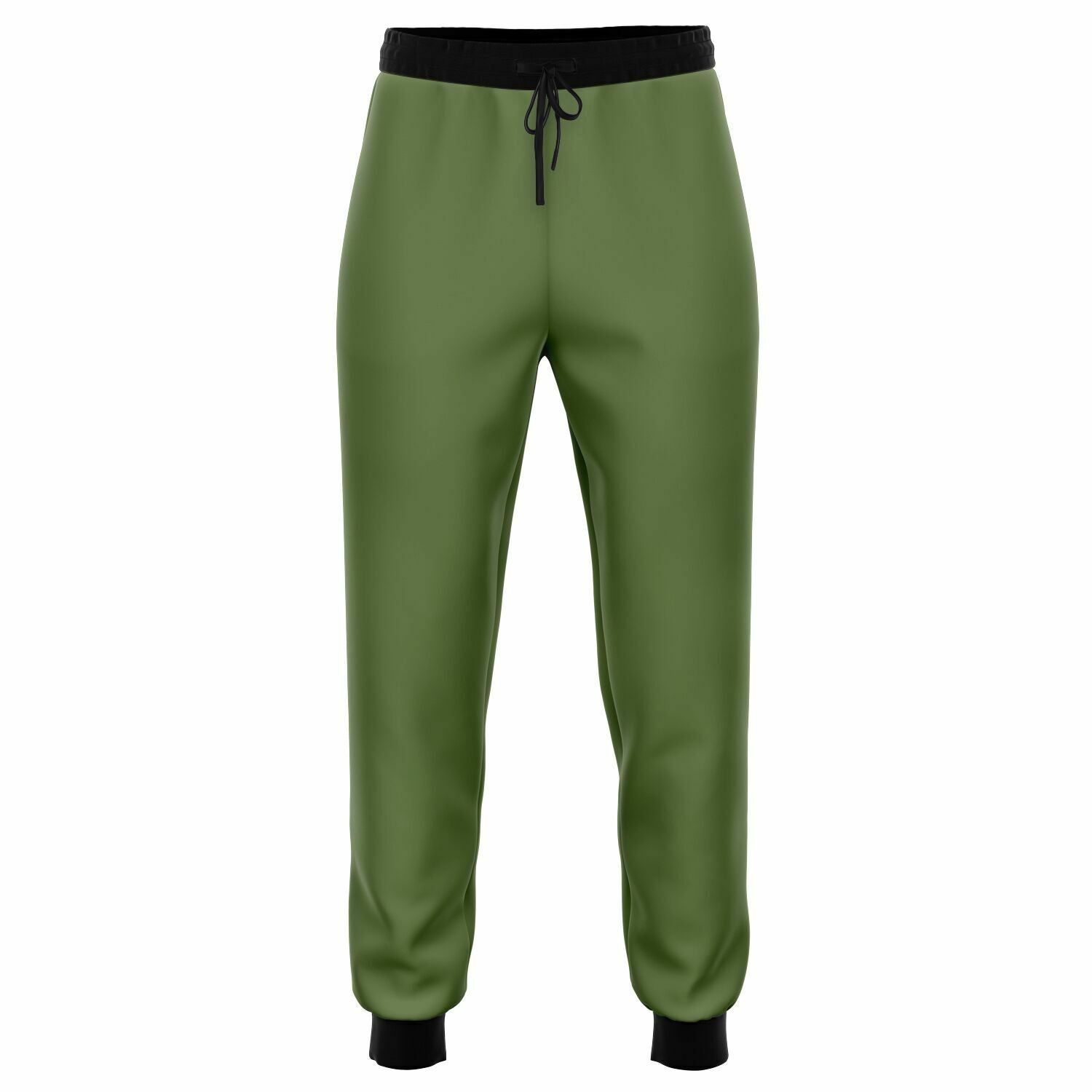 Green Athletic Jogger Pants with Black Accents