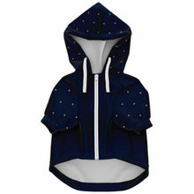 Load image into Gallery viewer, Blue Winter Xmas Tree Dog Zip-Up Hoodie
