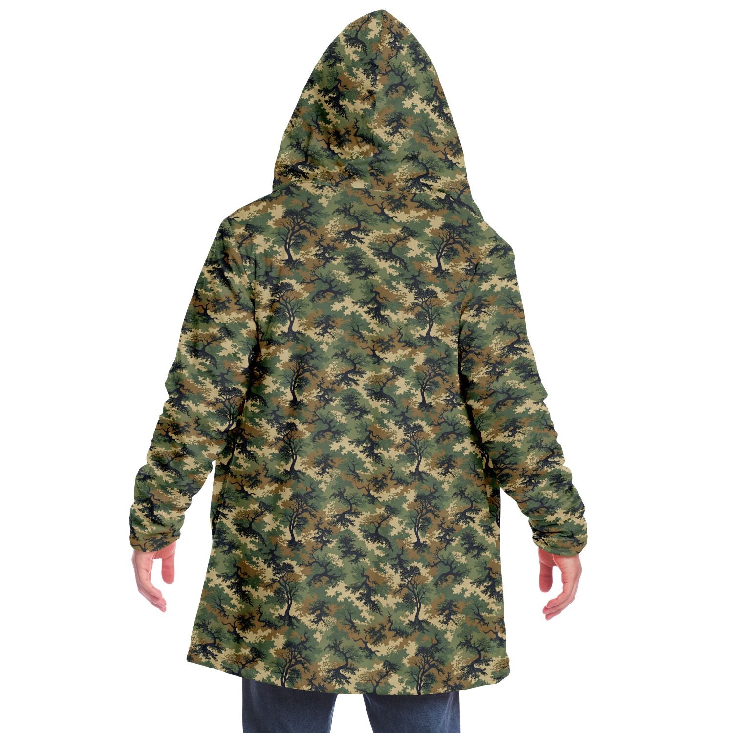 Green Tree Camo Microfleece Cloak