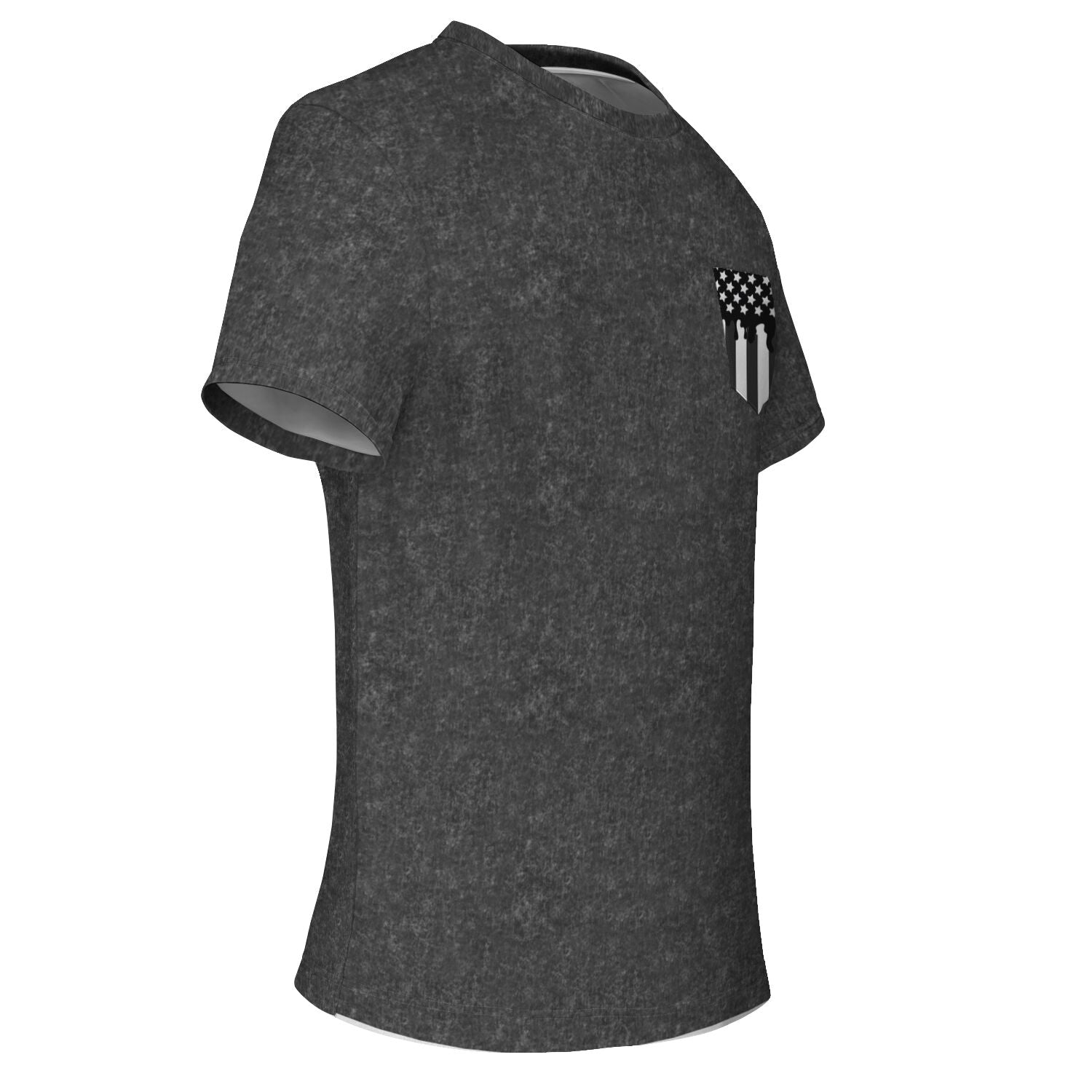 American Drip Black Acid Wash Men's Pocket T-shirt