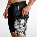 Pile of skulls Men's 2-in-1 Shorts