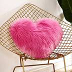 Fuzzy Heart Throw Pillow