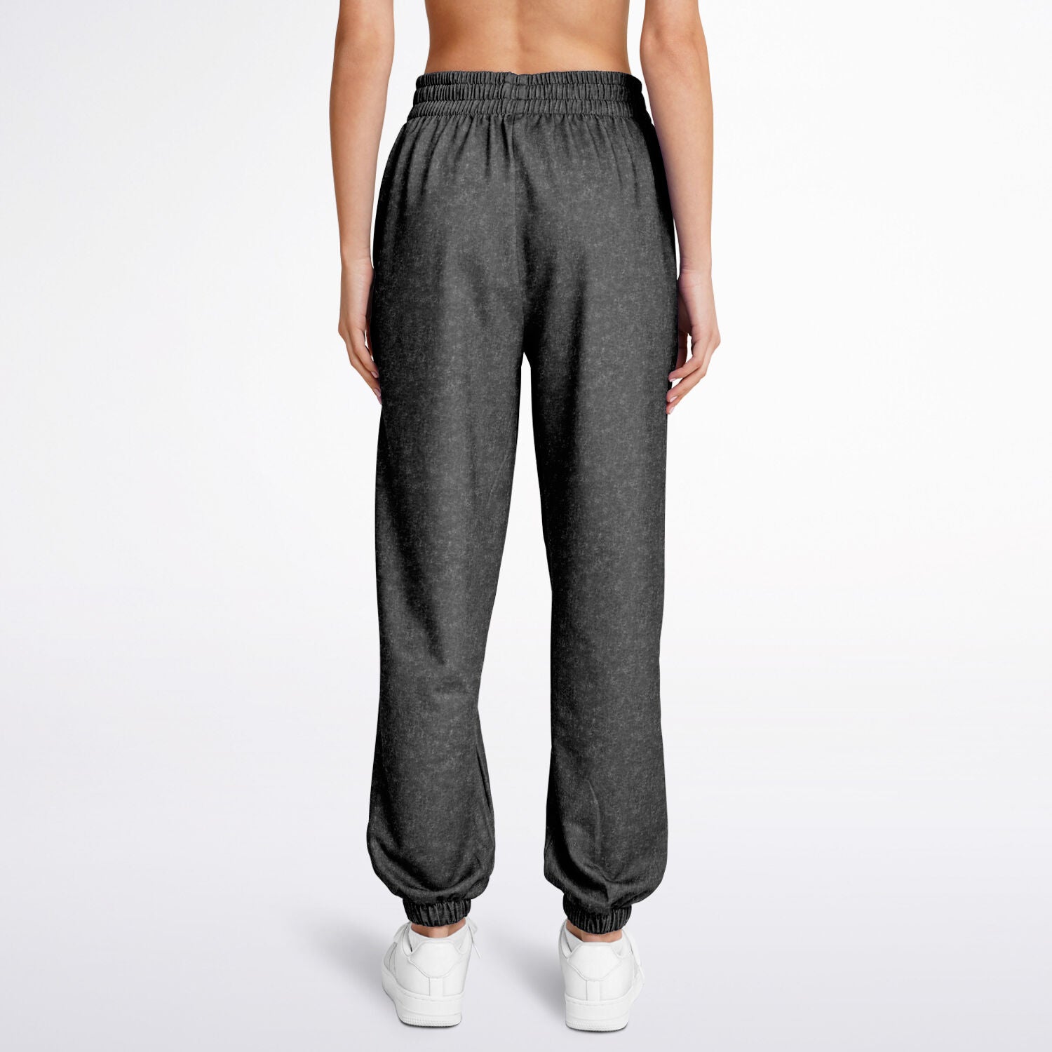 Ladies American Drip Black Acid Wash Dance Sweatpants