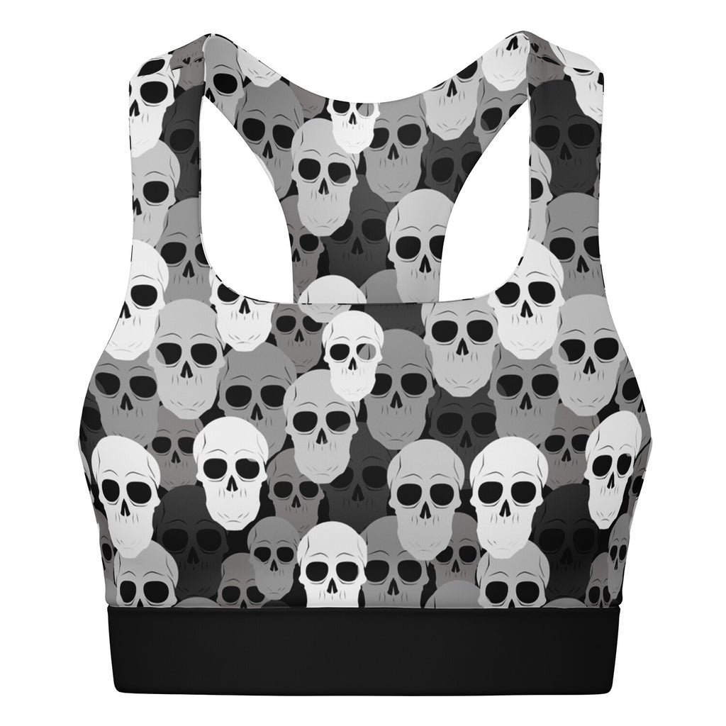 Pile of Skulls Padded Sports Bra