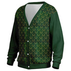 Golden Antler Green Cardigan
