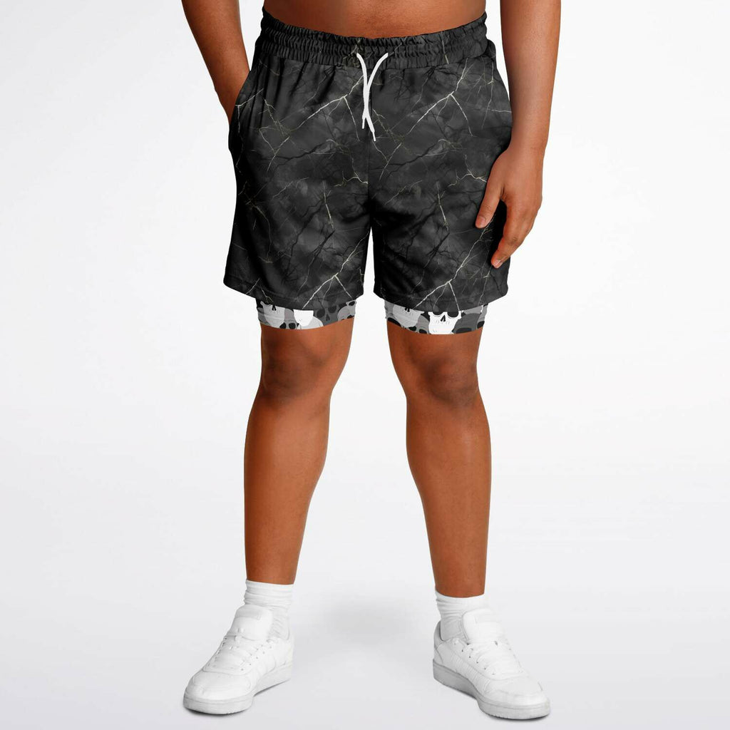 Pile of skulls Men's 2-in-1 Shorts