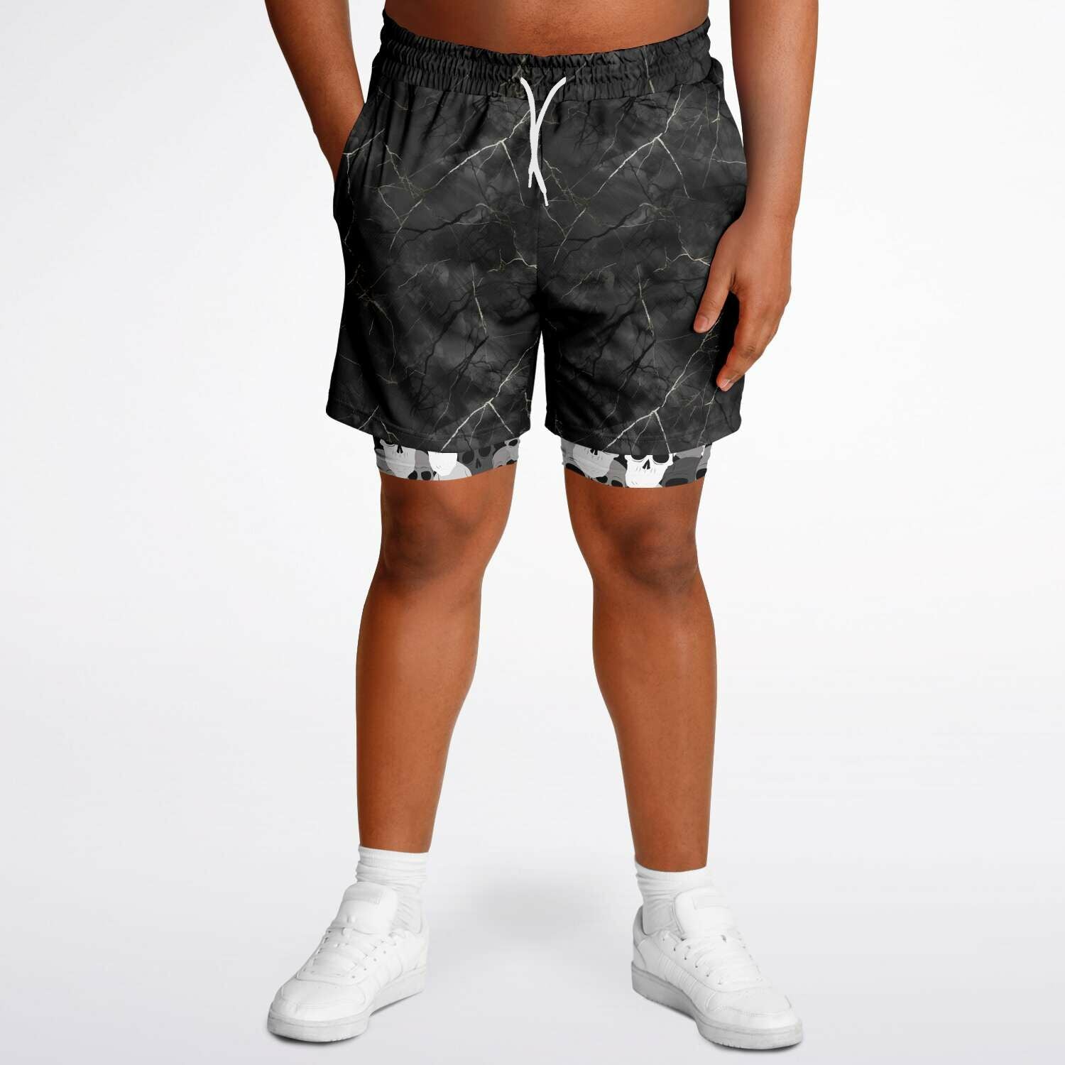 Pile of skulls Men's 2-in-1 Shorts