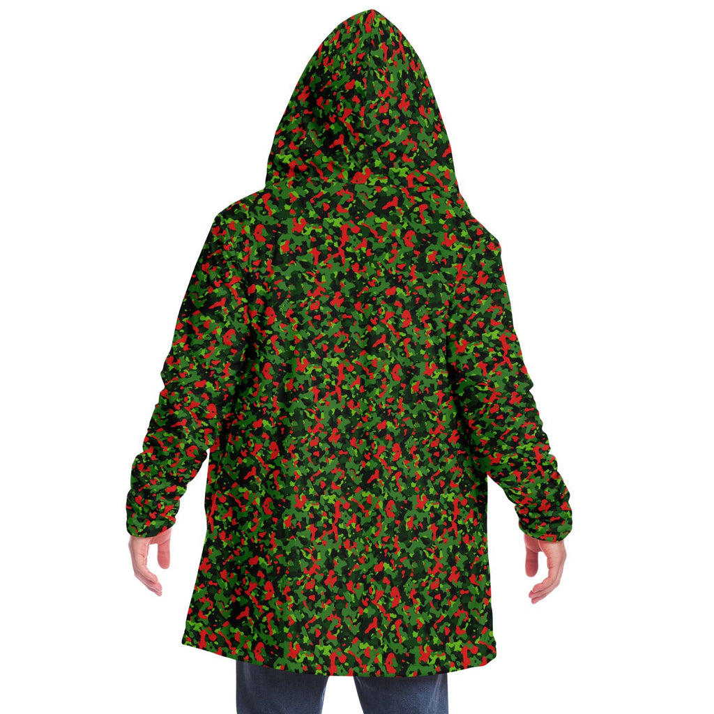 Christmas Camo Microfleece Cloak
