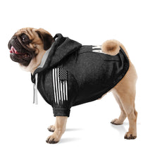 Load image into Gallery viewer, America Black Acid Wash Dog Zip-Up Hoodie
