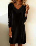 Velvet Swing Collar Dress