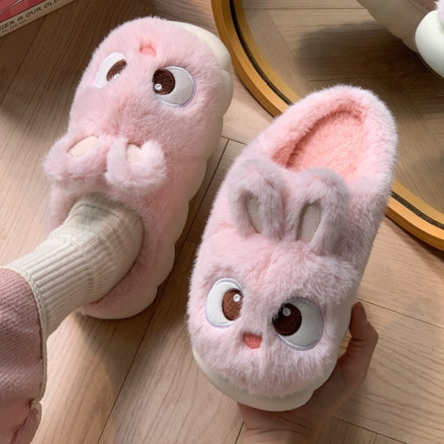 Fuzzy Bunny Plush slippers
