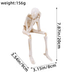 Halloween Skeleton Hear no evil, Speak no Evil, see no Evil Resin Decorations