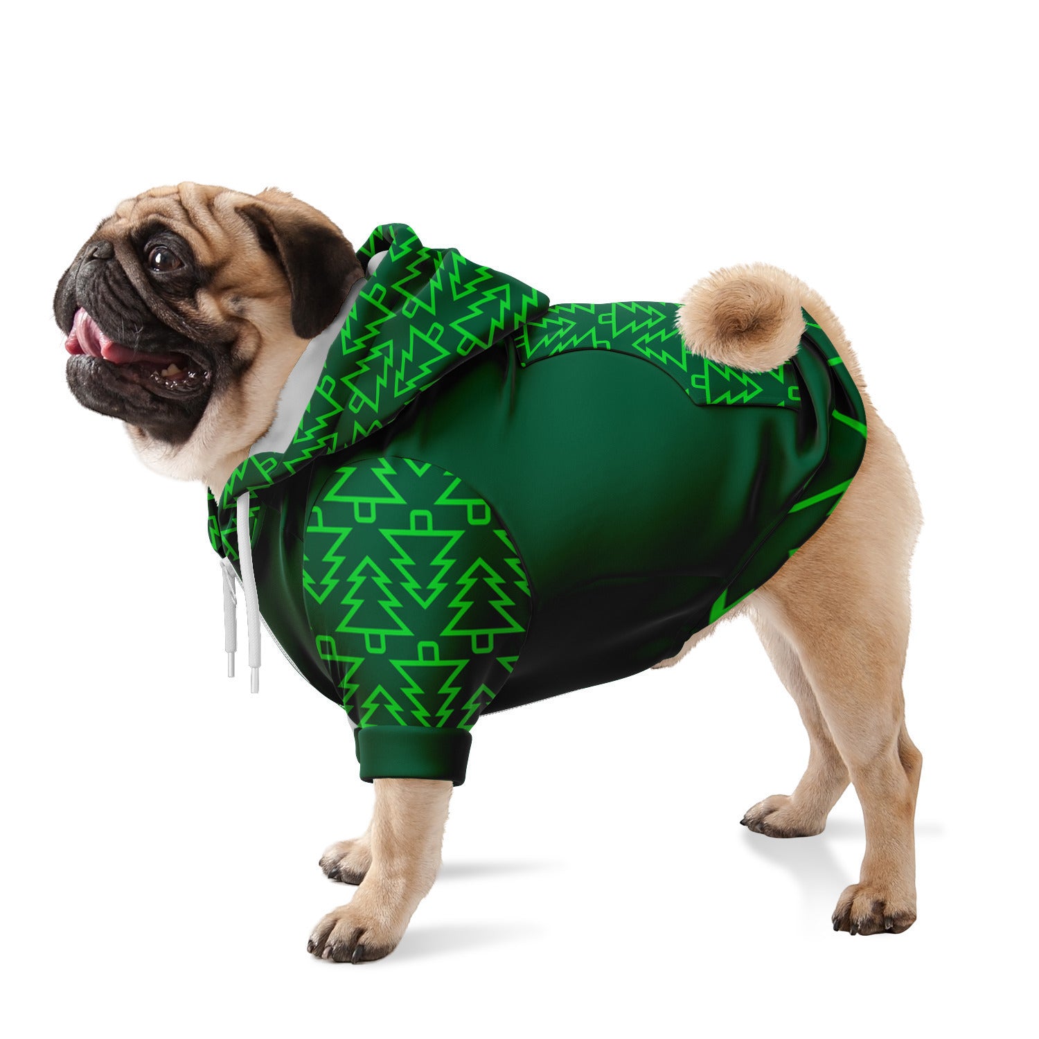Green Tree Athletic Dog Zip-Up Hoodie