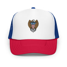 Load image into Gallery viewer, America Shield Eagle Foam Trucker Hat
