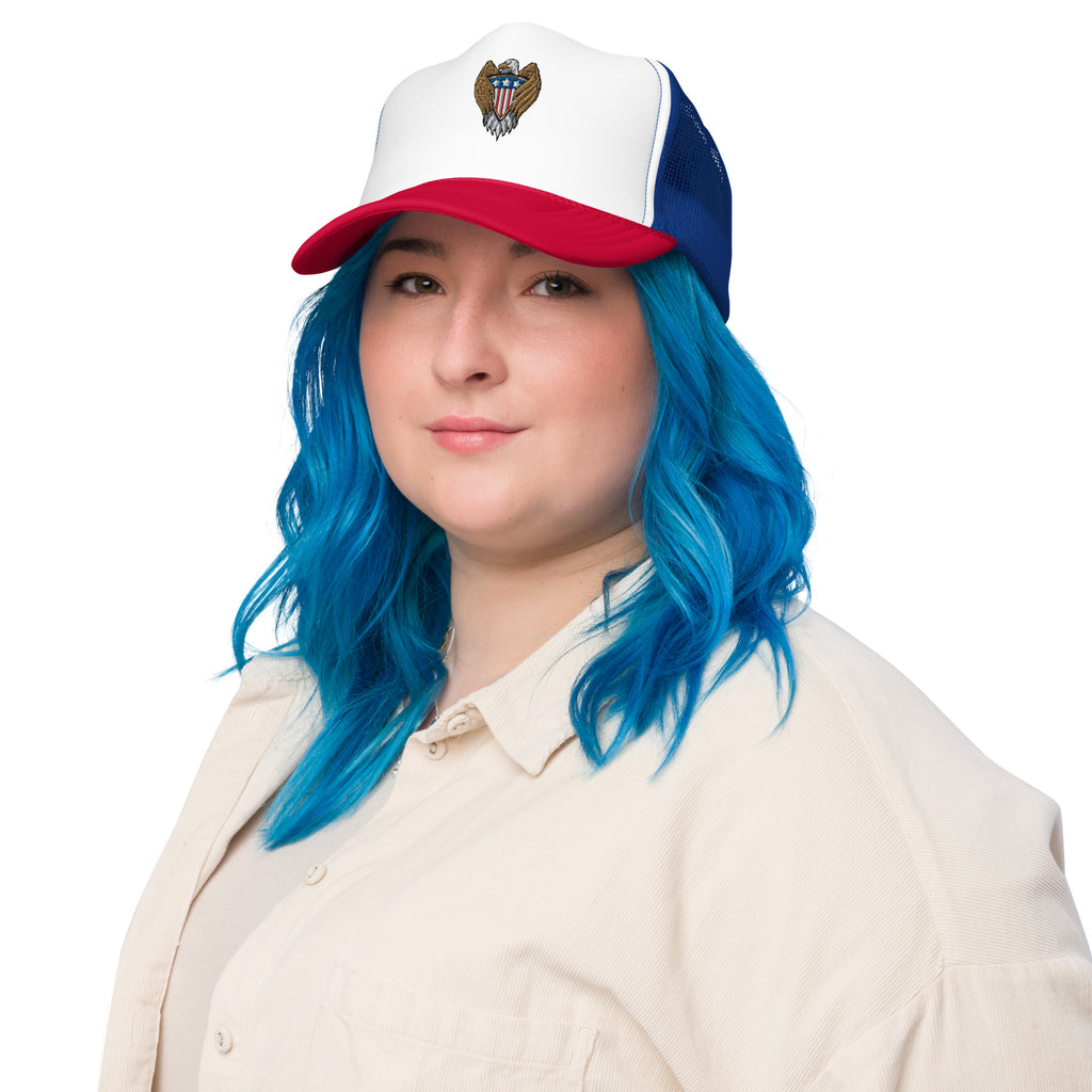 America Shield Eagle Foam Trucker Hat