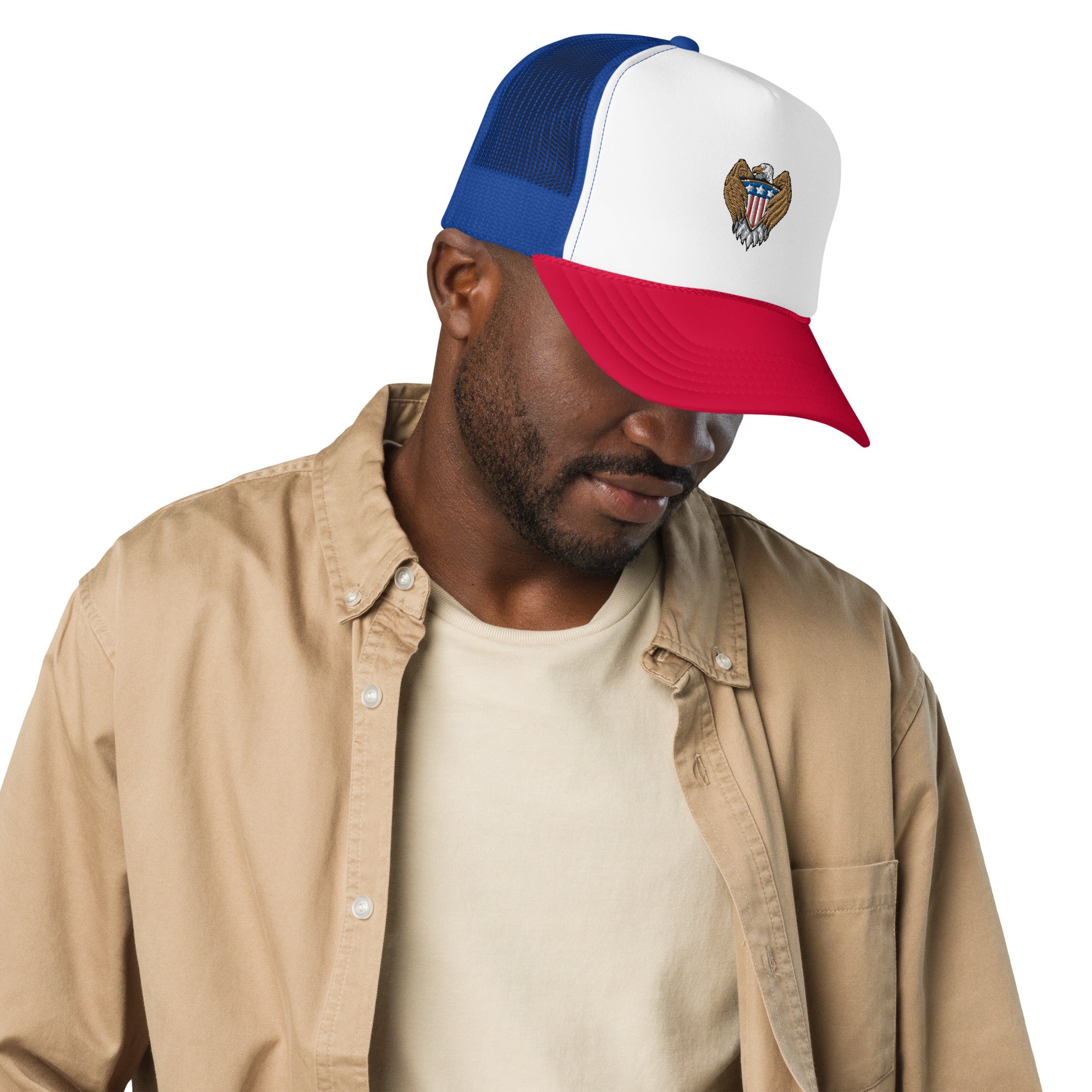 America Shield Eagle Foam Trucker Hat