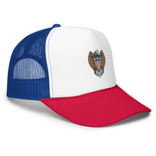 Load image into Gallery viewer, America Shield Eagle Foam Trucker Hat
