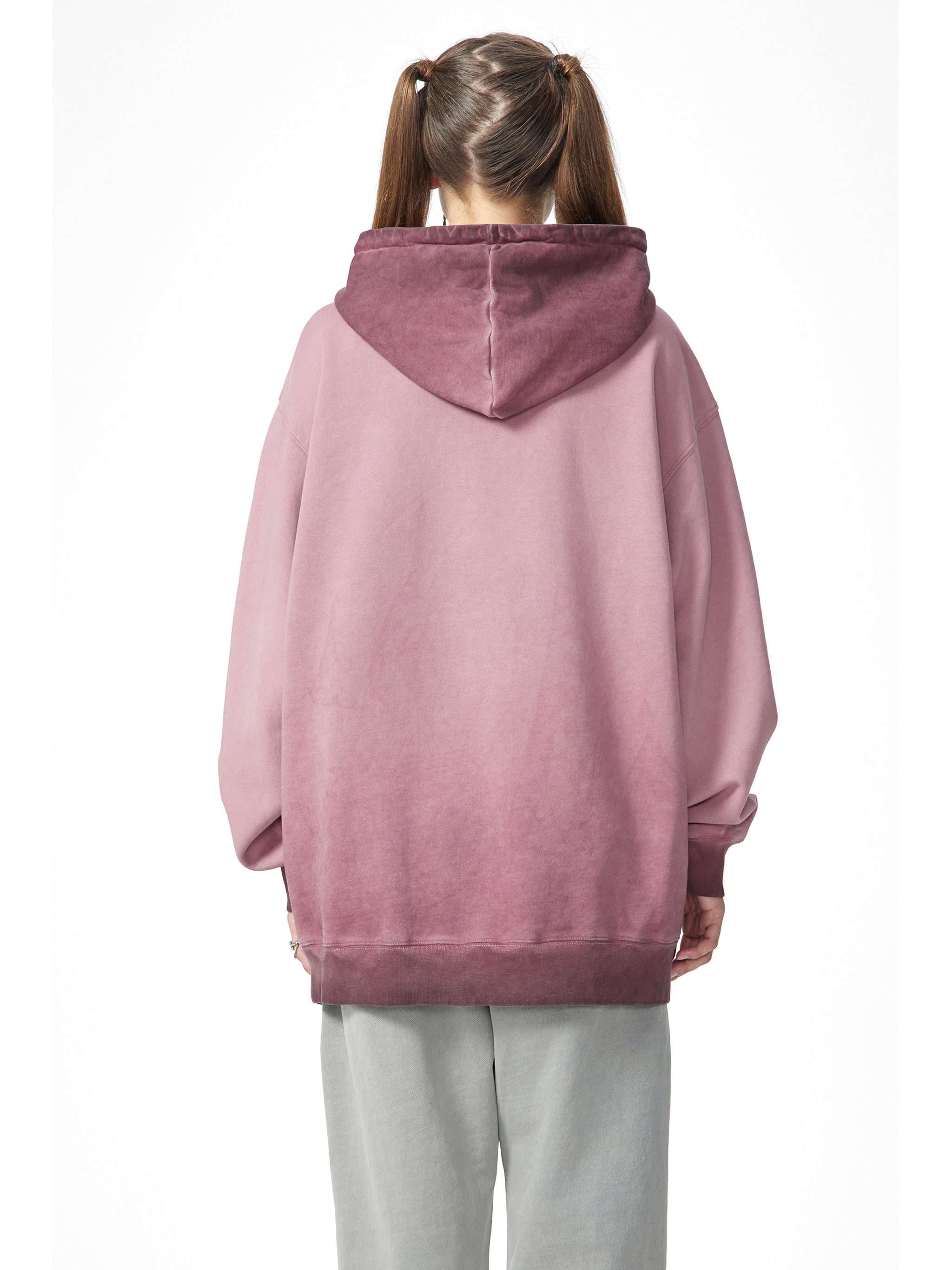 Happy Jack Ombre Vintage Stone Washed Color pointed Hoodie