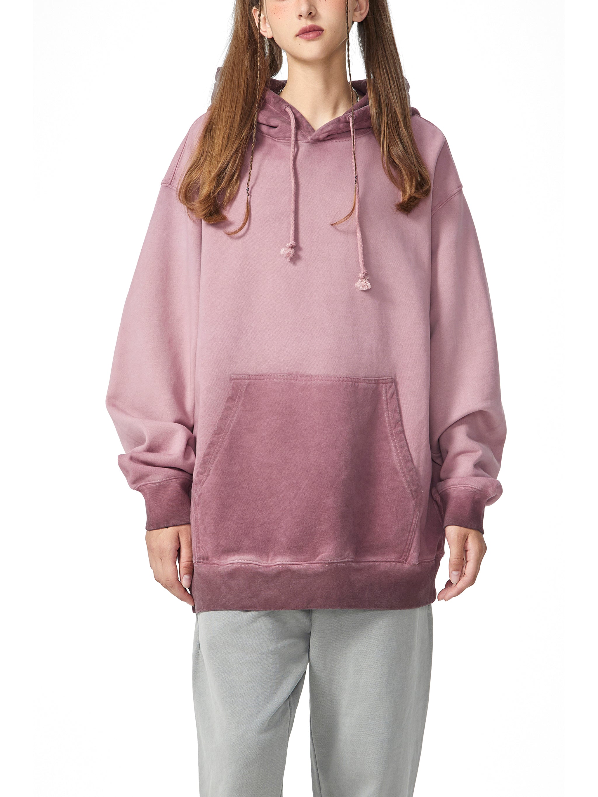 Happy Jack Ombre Vintage Stone Washed Color pointed Hoodie