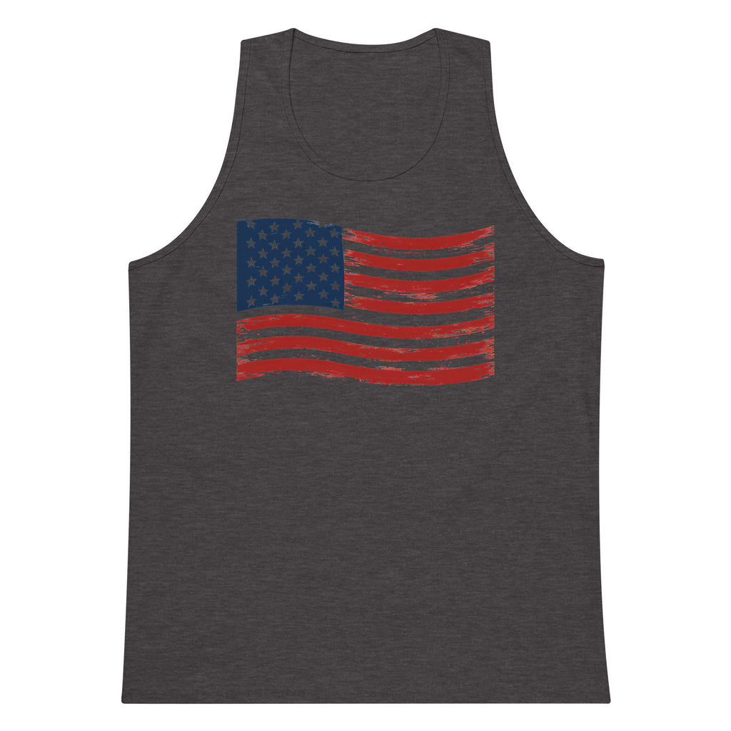 Wavy Flag Men’s premium tank top