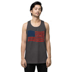Wavy Flag Men’s premium tank top