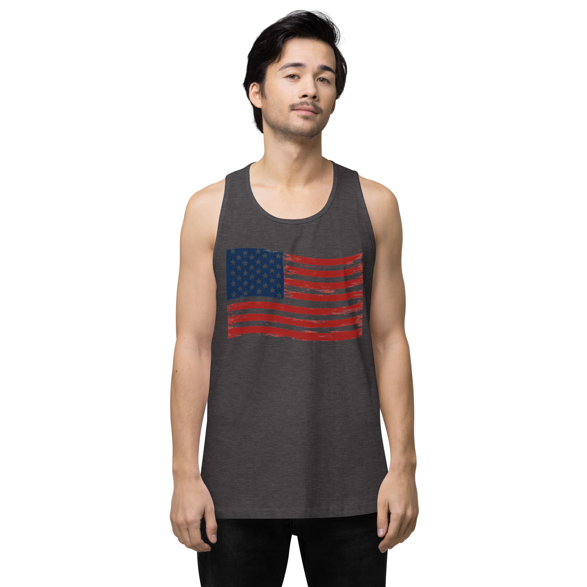Wavy Flag Men’s premium tank top