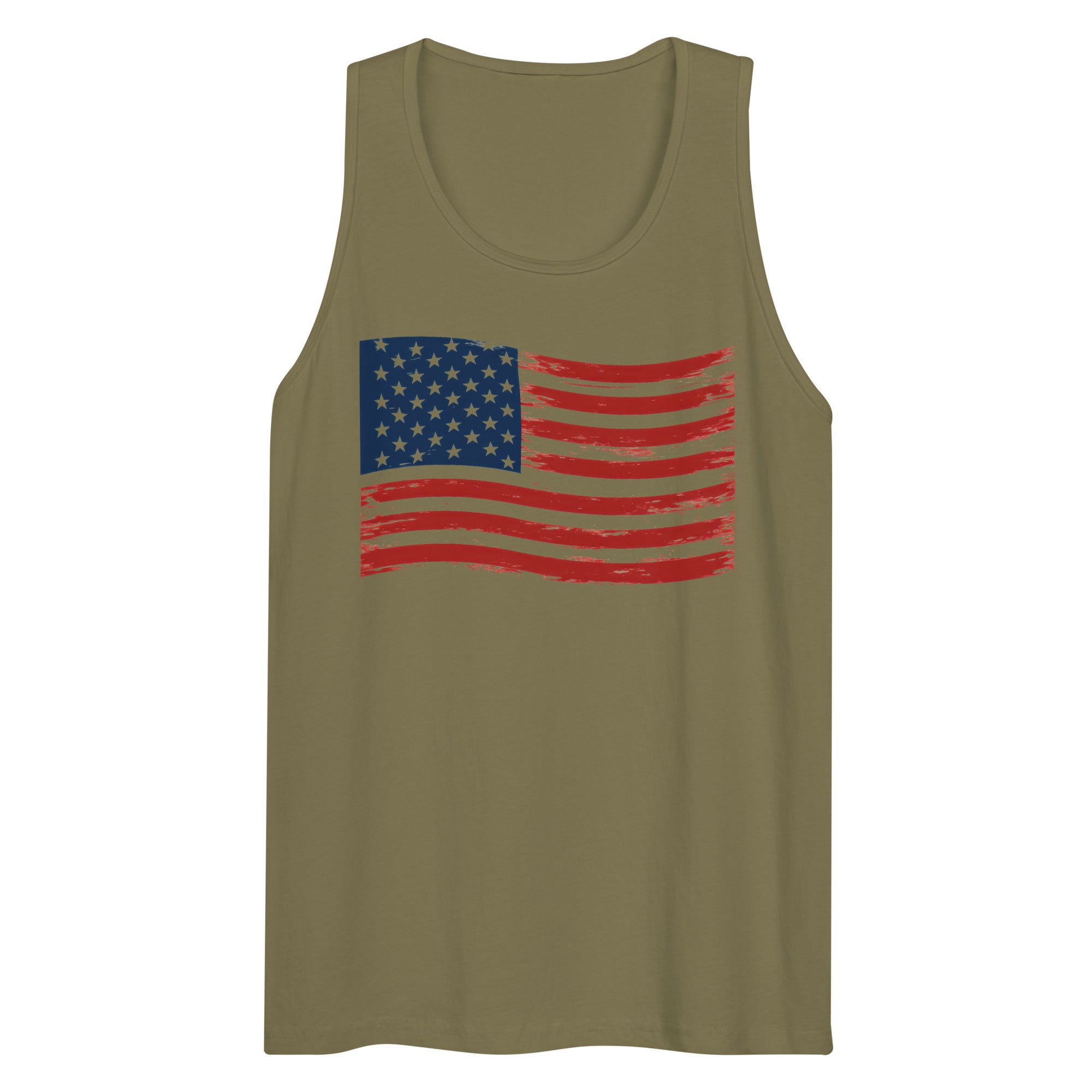 Wavy Flag Men’s premium tank top
