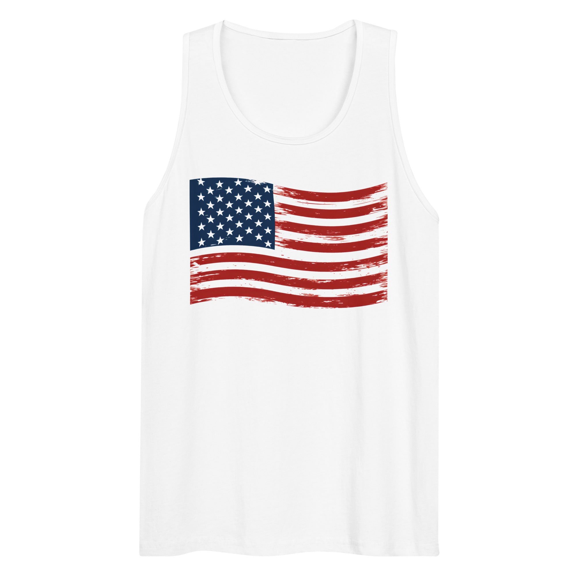Wavy Flag Men’s premium tank top