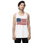 Wavy Flag Men’s premium tank top