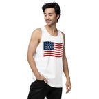 Wavy Flag Men’s premium tank top