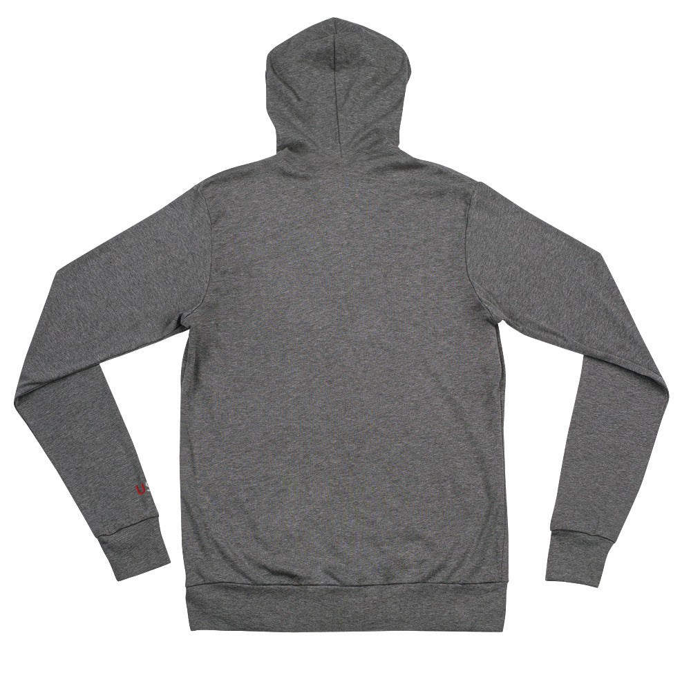Embroidered American Heart Lightweight zip hoodie