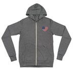 Embroidered American Heart Lightweight zip hoodie