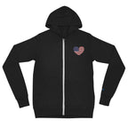 Embroidered American Heart Lightweight zip hoodie
