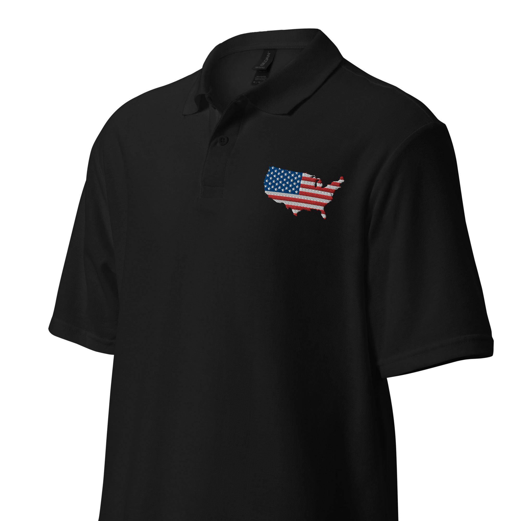 America Embroidered Men's Polo