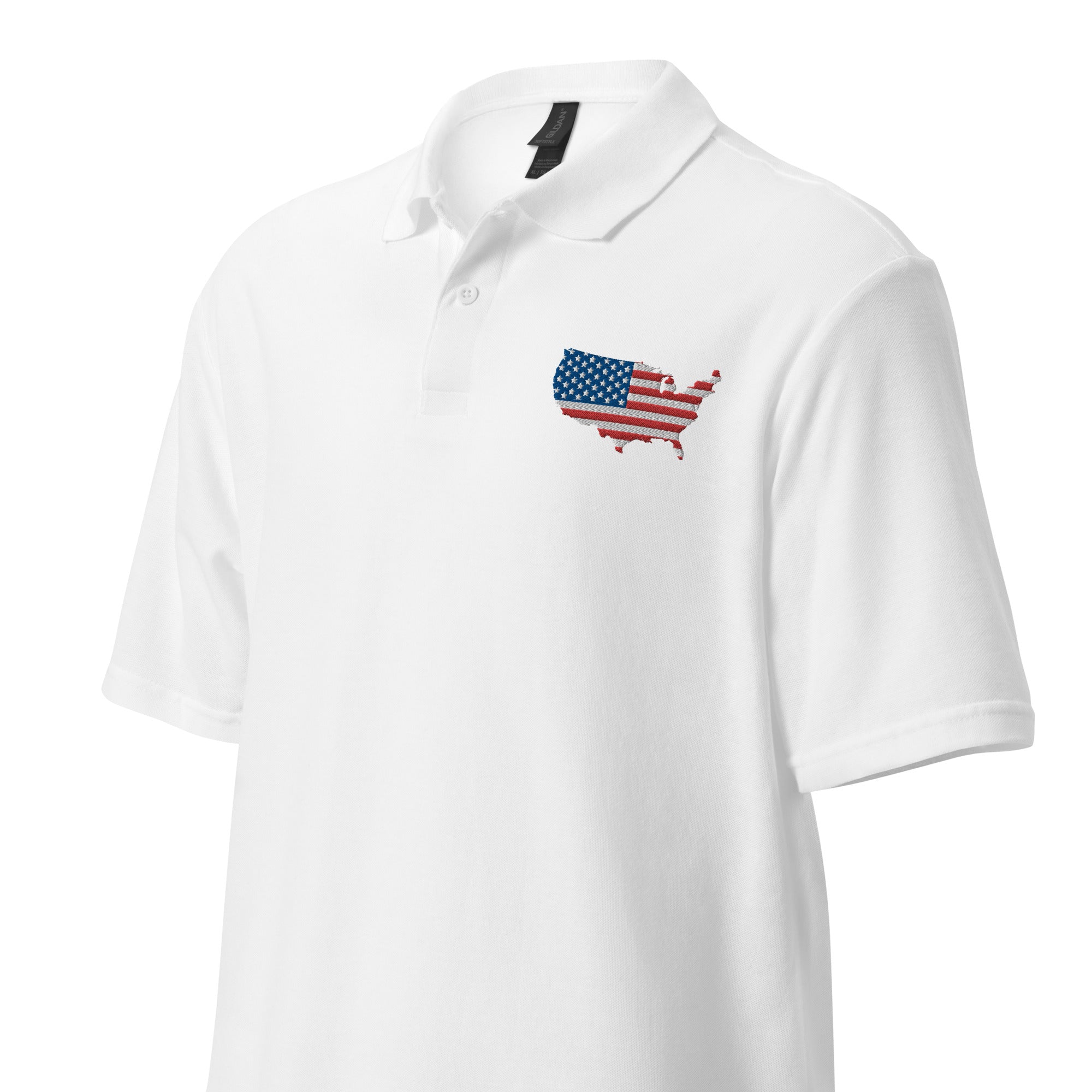 America Embroidered Men's Polo