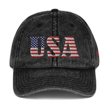 Load image into Gallery viewer, USA Vintage Cotton Twill Cap
