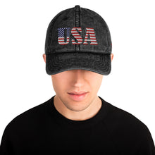 Load image into Gallery viewer, USA Vintage Cotton Twill Cap
