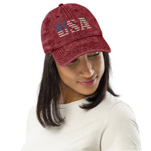 Load image into Gallery viewer, USA Vintage Cotton Twill Cap
