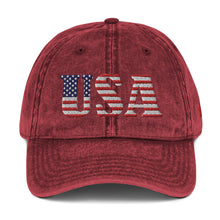 Load image into Gallery viewer, USA Vintage Cotton Twill Cap
