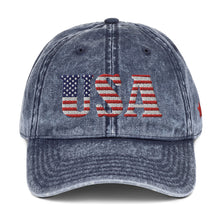 Load image into Gallery viewer, USA Vintage Cotton Twill Cap
